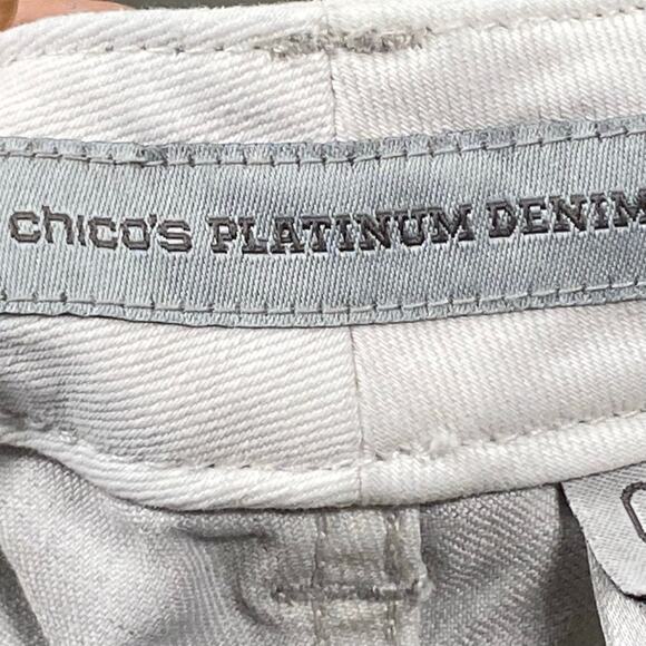Chico's Platinum Denim Jeans Women's 00 30x31 Ultimate Fit Slim Leg Brown - Picture 4 of 8